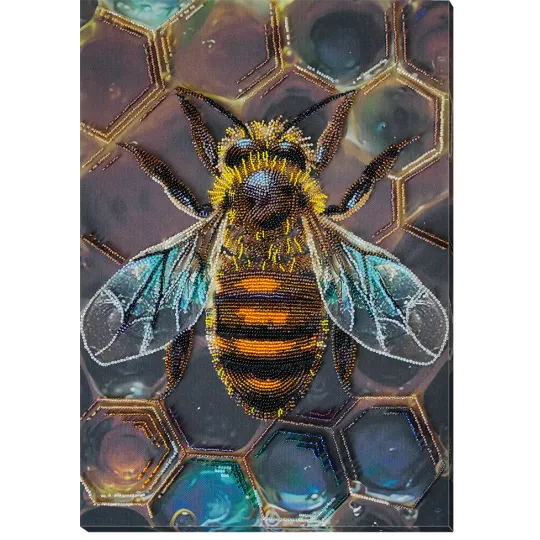Main Bead Embroidery Kit "Honey motif" 27x38 cm AAB-950