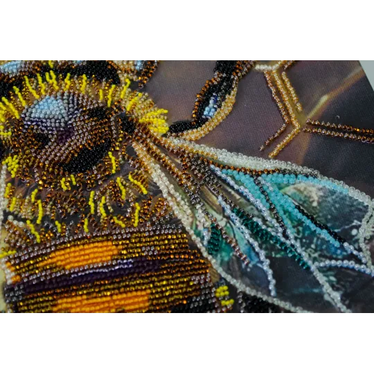 Stickpackung mit Perlen „Honigmotiv“ 27x38 cm AAB-950