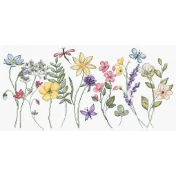Kit de point de croix « Summer Bloom » 36x17cm SLETIL8094