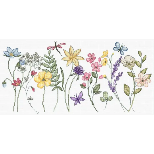 Kreuzstich-Set „Sommerblüte“ 36x17cm SLETIL8094