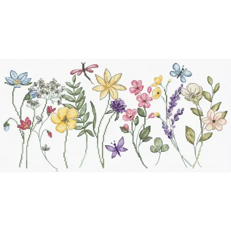 Kreuzstich-Set „Sommerblüte“ 36x17cm SLETIL8094
