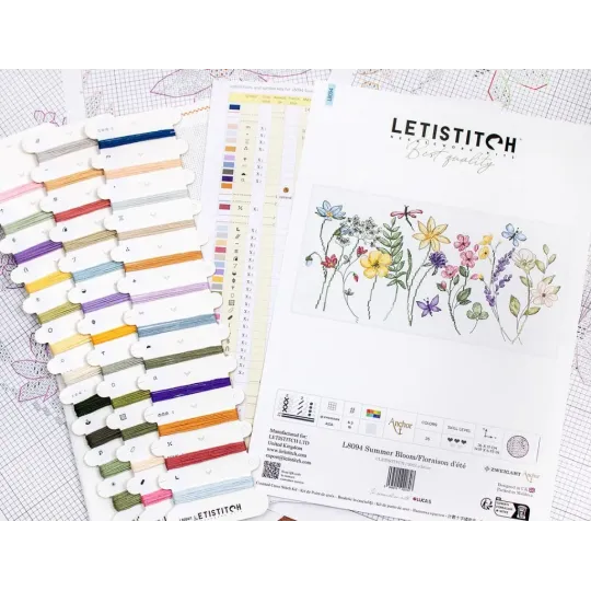 Cross stitch kit "Summer Bloom" 36x17cm SLETIL8094