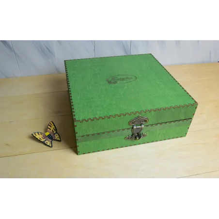 Organizer für Nadeln auf Holzsockel. Grün, 210 Löcher  OG-065