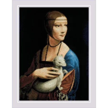 Kreuzstich-Set "Dame mit dem Hermelin" nach L. da Vinci 30x40 cm SR2222