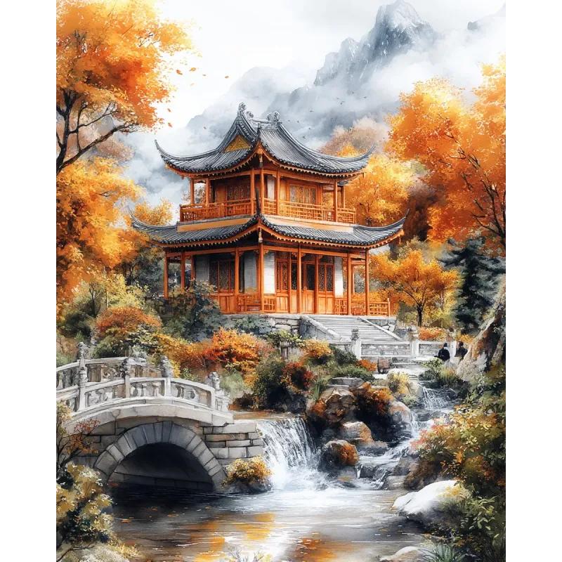 Набор для алмазной мозаики с подрамником "Serenity" 30x40 см VA870