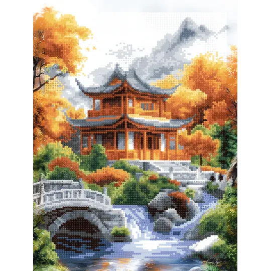 Набор для алмазной мозаики с подрамником "Serenity" 30x40 см VA870