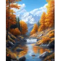 Kit de peinture diamant avec châssis "Automne" 30x40 cm VA862