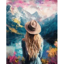 (Discontinué) Kit de peinture diamant avec sous-cadre "Couleurs de Norvège" 30x40 cm VA866