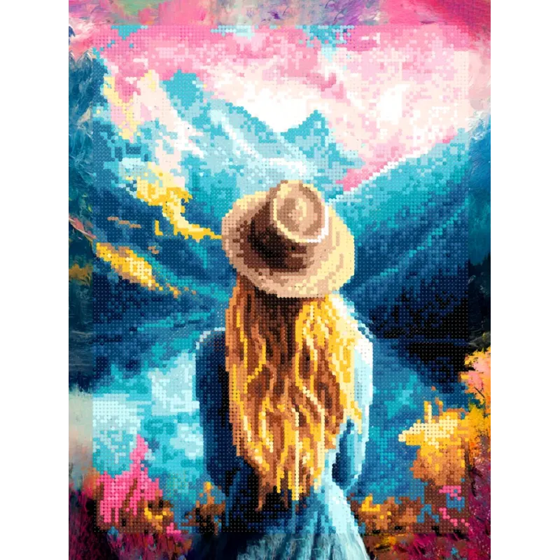 Kit de peinture diamant avec châssis "Couleurs de Norvège" 30x40 cm VA866