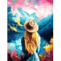 (Eingestellt) Diamond Painting Kit mit Unterrahmen "Farben Norwegens" 30x40 cm VA866