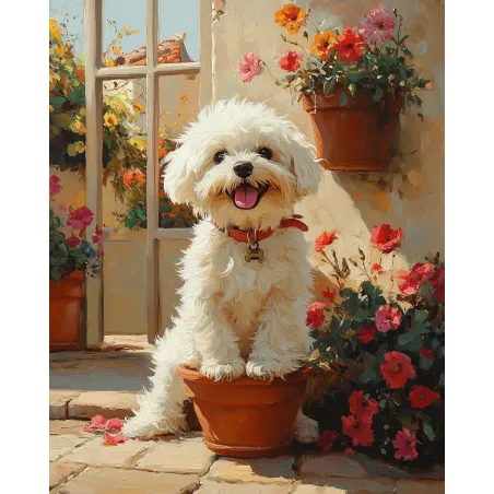 Diamond Painting Set mit Keilrahmen "Flauschiger Freund" 30x40 cm VA858