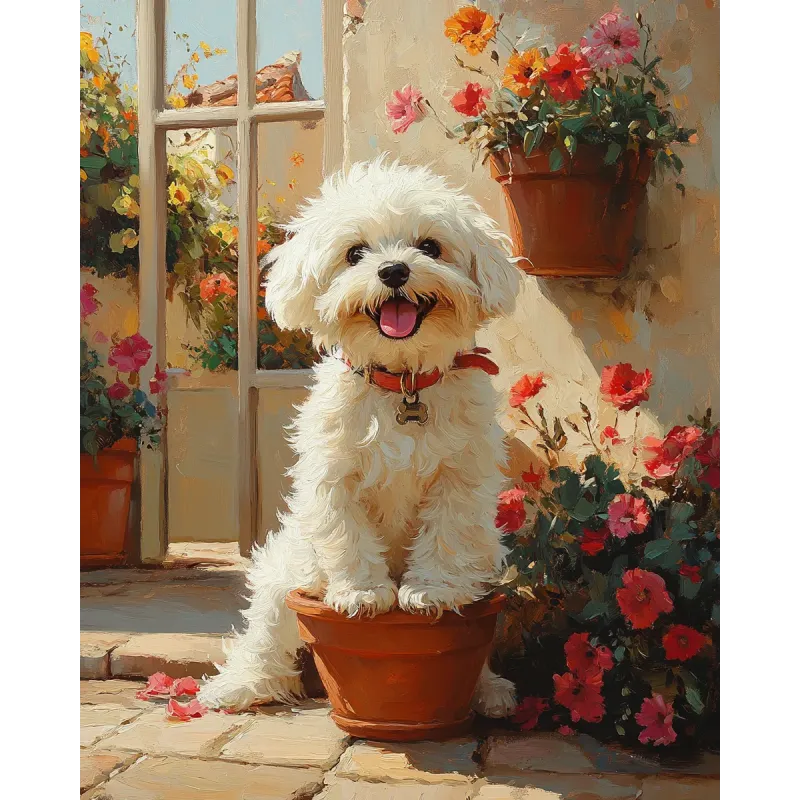 Diamant-Mal-Set mit Unterrahmen "Flauschiger Freund" 30x40 cm VA858