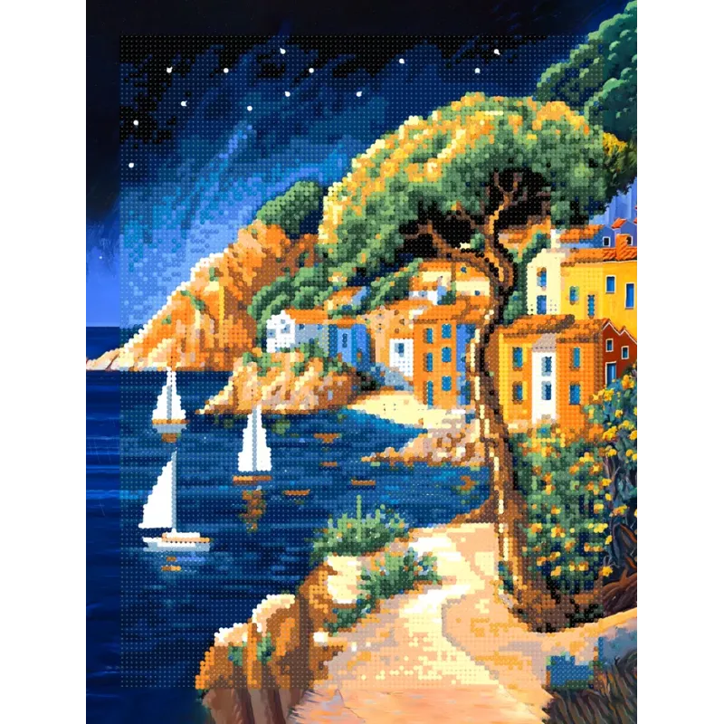 Diamant-Malerei-Set mit Unterrahmen "Blue Lagoon" 30x40 cm VA855