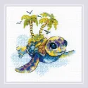 Cross stitch kit "Little Turtle" 15x15 cm SR2287