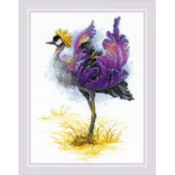 Cross stitch kit "Crowned Crane" 18x24 SR2212
