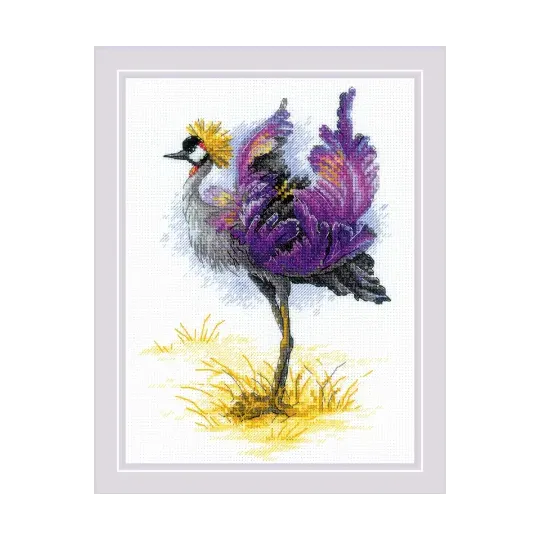 Kit de point de croix « Grue couronnée » 18x24 SR2212