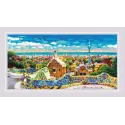 Kryželiu siuvinėjimo rinkinys "Park Güell" 60x30 SR2199