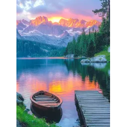 Kit de peinture diamant avec sous-châssis "À la jetée" 30x40 cm VA869