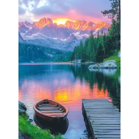 Diamantmalerei-Set mit Keilrahmen "Am Pier" 30x40 cm VA869