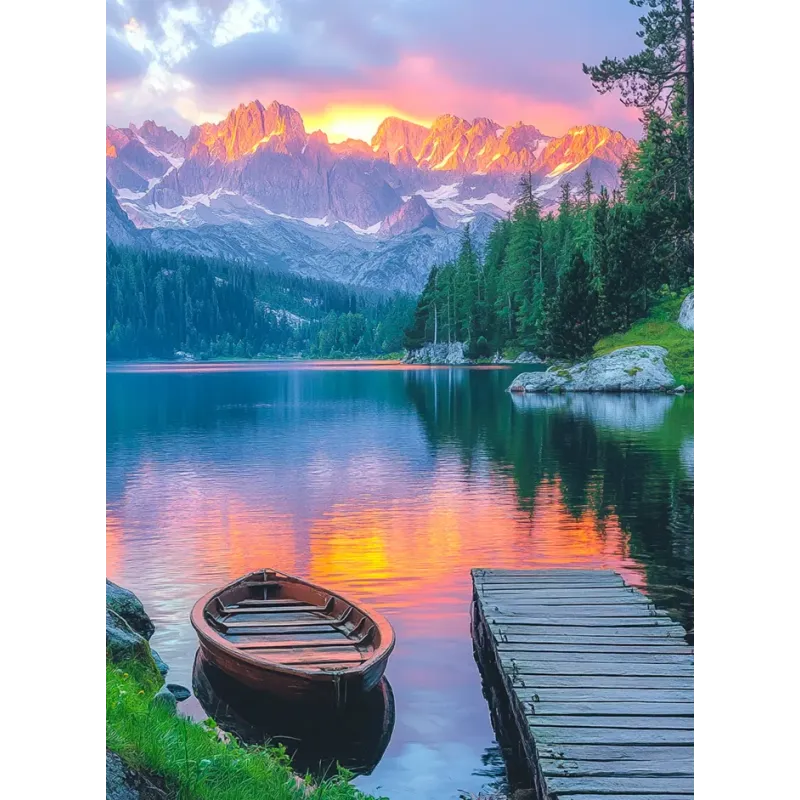 Набор для алмазной живописи с подрамником "У причала" 30x40 см VA869