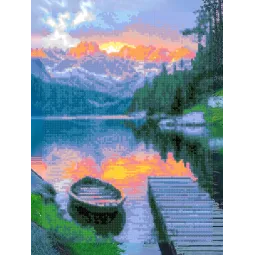 Kit de peinture diamant avec sous-châssis "À la jetée" 30x40 cm VA869