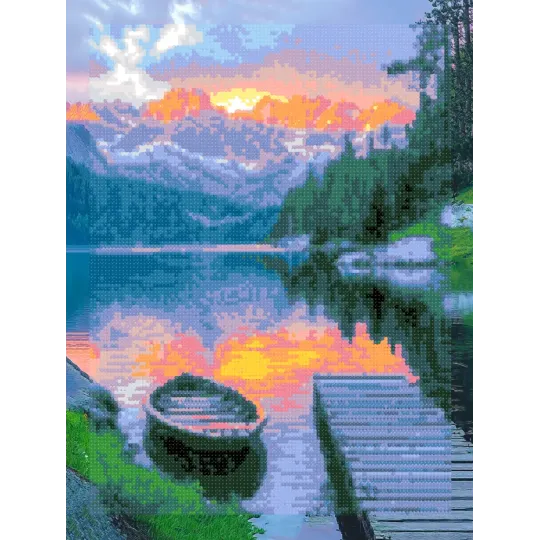 Diamond Painting Set mit Unterrahmen "Am Pier" 30x40 cm VA869