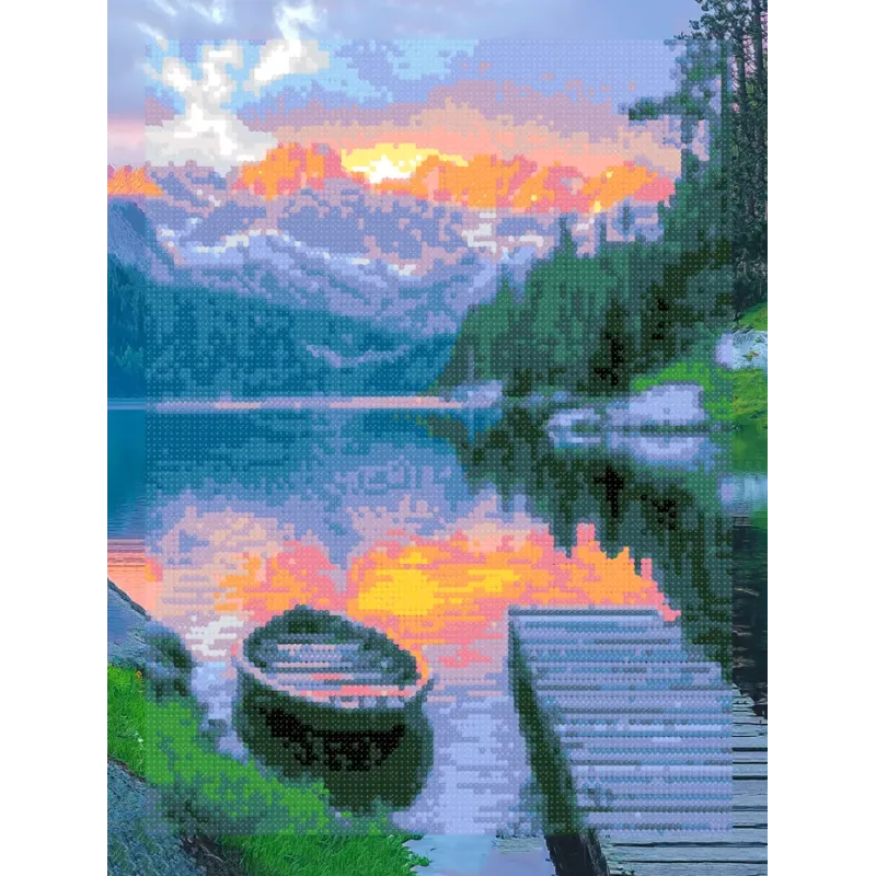 Diamond Painting Set mit Unterrahmen "Am Pier" 30x40 cm VA869