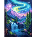 Diamond Painting kit with subframe "Northern lights" 30x40 cm VA864