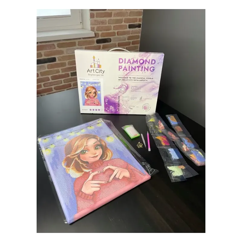 Diamond Painting kit with subframe "French bulldog" 30x40 cm VA861
