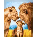 Diamant-Malset mit Unterrahmen "Lion Family" 30x40 cm VA856