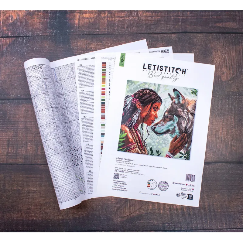 Kryželiu siuvinėjimo rinkinys "Soulbond" 29x29 cm SLETIL9948