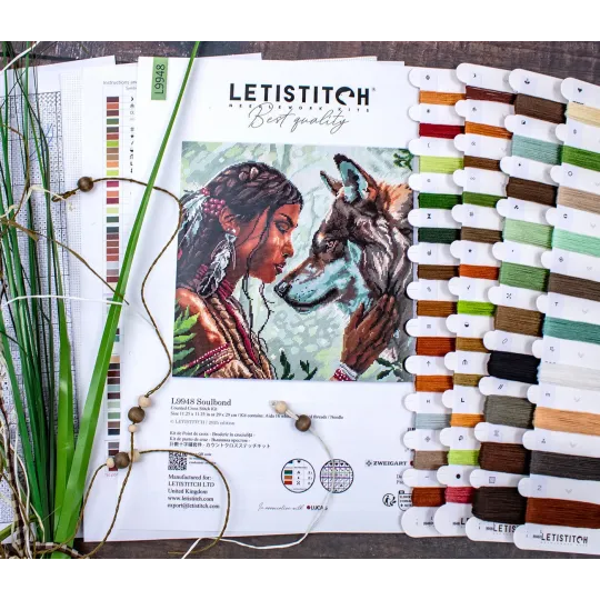 Kryželiu siuvinėjimo rinkinys "Soulbond" 29x29 cm SLETIL9948