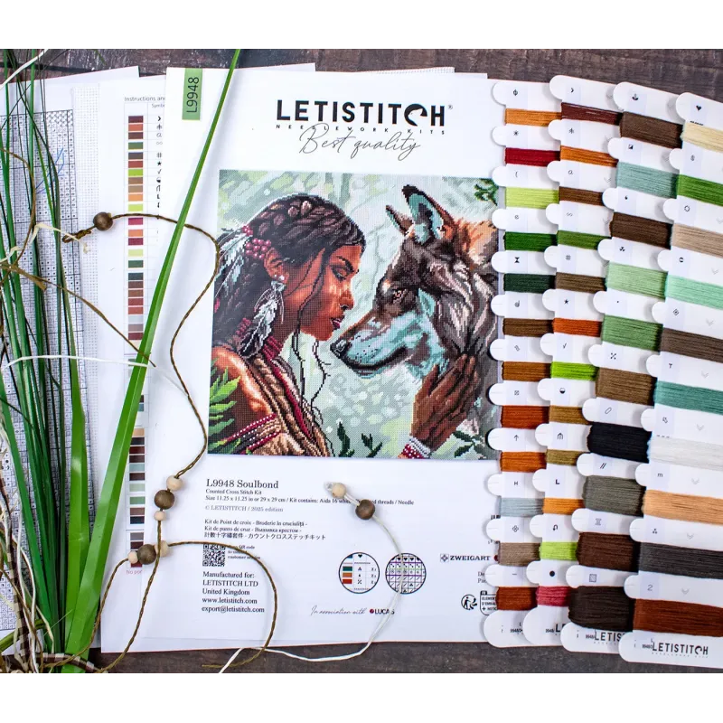 Kit point de croix "Soulbond" 29x29 cm SLETIL9948