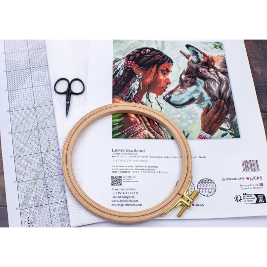 Kryželiu siuvinėjimo rinkinys "Soulbond" 29x29 cm SLETIL9948