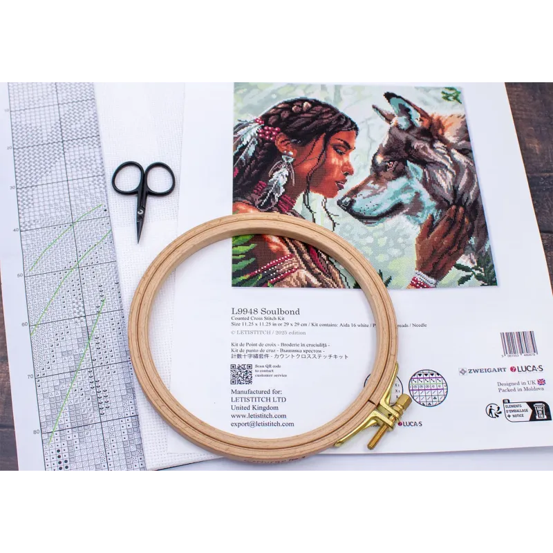 Kit point de croix "Soulbond" 29x29 cm SLETIL9948