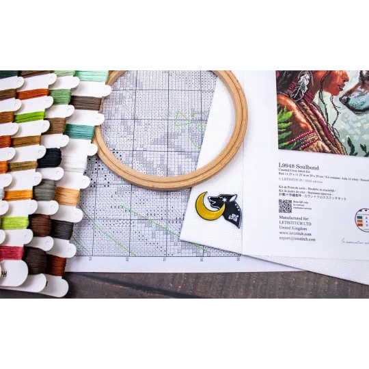 Kryželiu siuvinėjimo rinkinys "Soulbond" 29x29 cm SLETIL9948