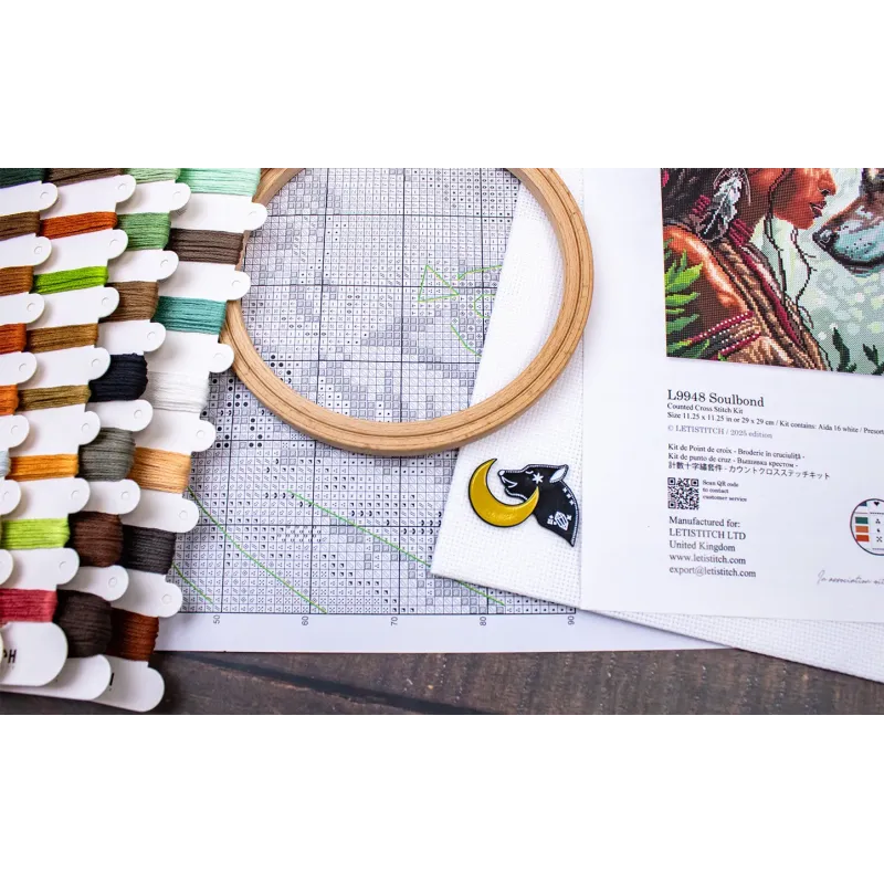 Kryželiu siuvinėjimo rinkinys "Soulbond" 29x29 cm SLETIL9948