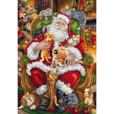 Cross stitch kit "Paws & Presents" 32x46 cm SLETIL9947