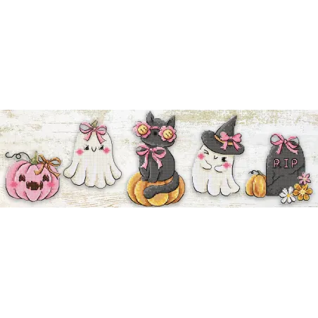 Cross stitch kit "Boo Crew Ornaments" 5 pcs SLETIL9944