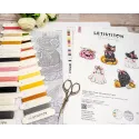 Cross stitch kit "Boo Crew Ornaments" 5 pcs SLETIL9944