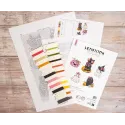 Cross stitch kit "Boo Crew Ornaments" 5 pcs SLETIL9944