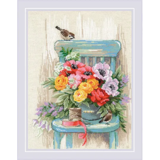 Cross stitch kit "Garden Flowers" 30x40 SR2299