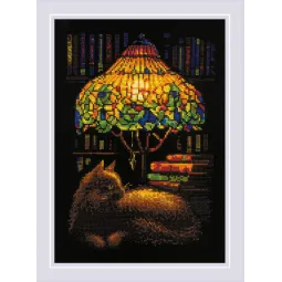 Kit de point de croix "Soir du livre" 21x30 SR2281