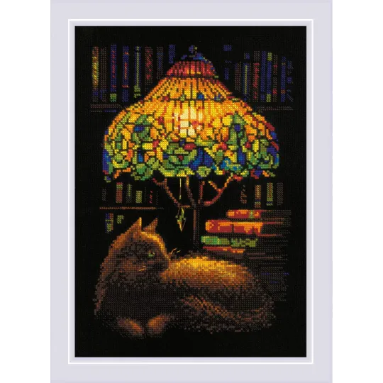 Kit de point de croix "Soir du livre" 21x30 SR2281