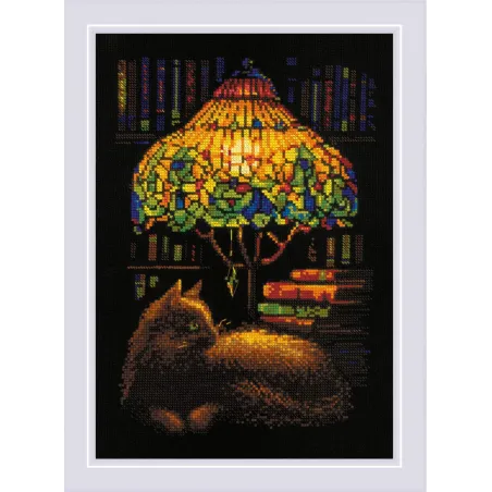 Kryželiu siuvinėjimo rinkinys "Knygos vakaras" 21x30 SR2281