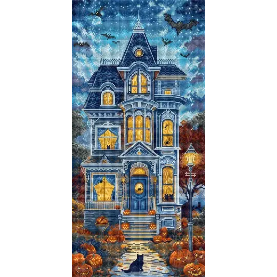 Kryželiu siuvinėjimo rinkinys "Haunt Manor" 19x39 cm SLETIL9945