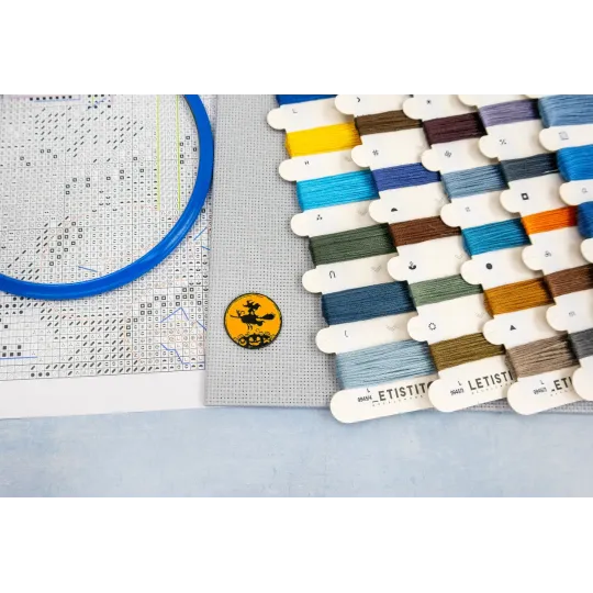 Kit de point de croix "Haunt Manor" 19x39 cm SLETIL9945