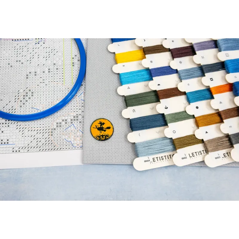 Kit de point de croix "Haunt Manor" 19x39 cm SLETIL9945