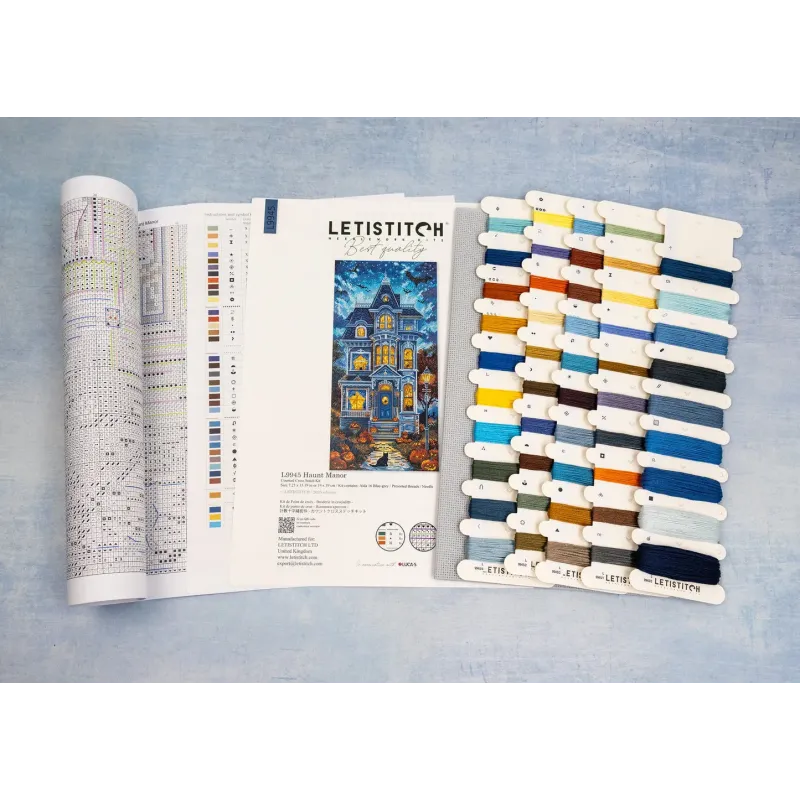 Kit de point de croix "Haunt Manor" 19x39 cm SLETIL9945