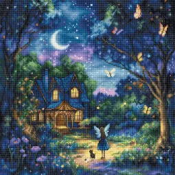 Kit point de croix "Le Jardin de Luna" 27x27cm SLETIL9942